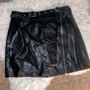 Faux Leather Skirt